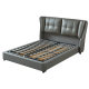 ESF 1806 Top Grain Leather Queen Bed with Storage